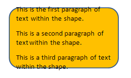 Shape with text - line spacing